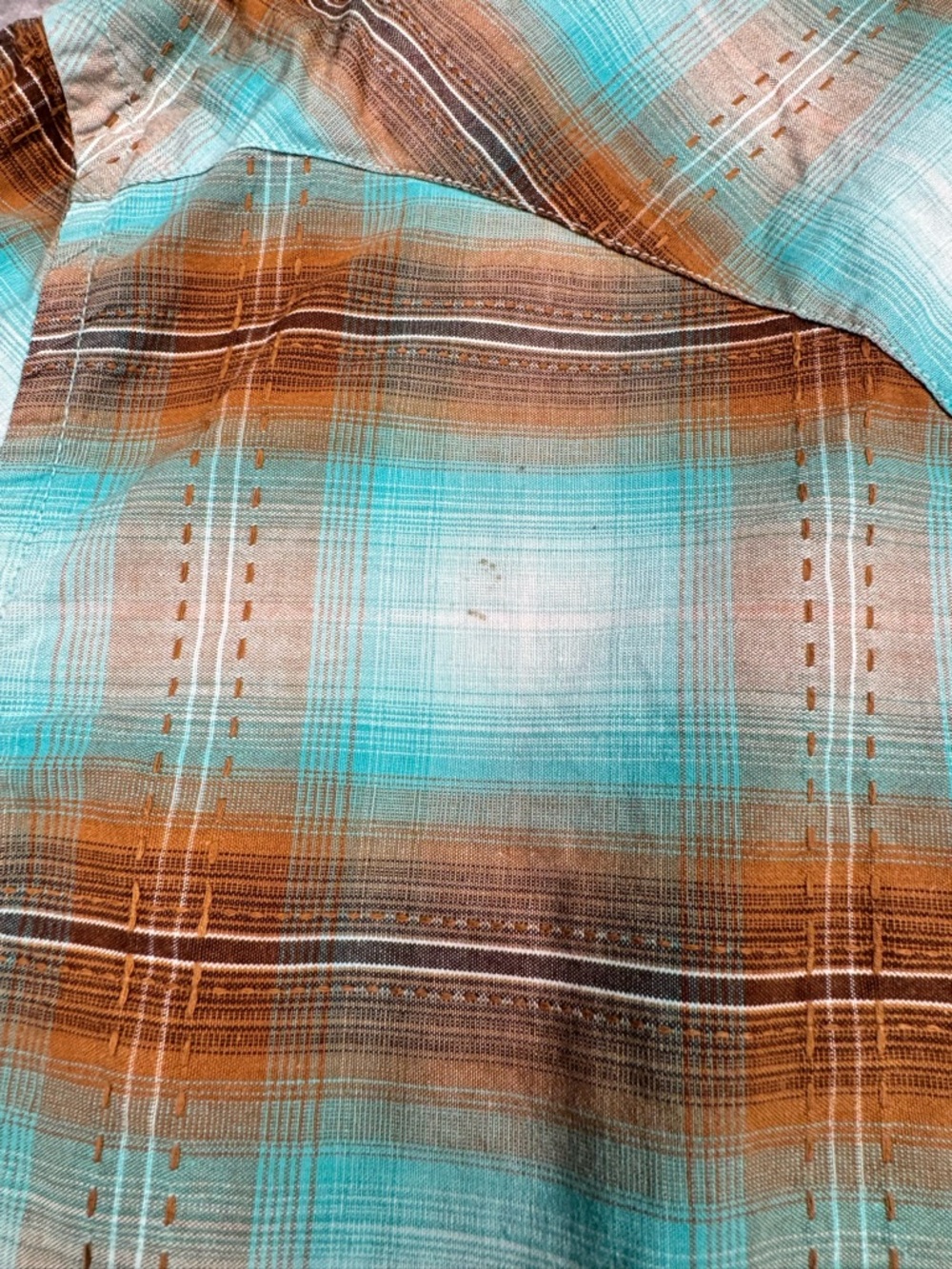 Rough Stock 100% Cotton Women’s Button-Down Plaid Shirt - Picture 9 of 11